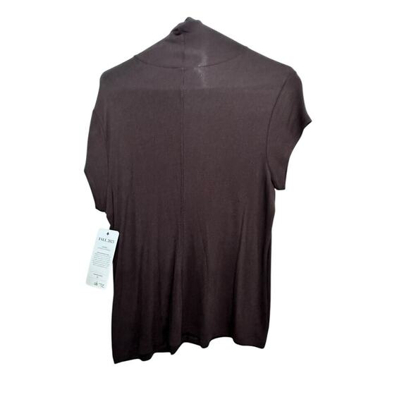 NWT CAbi #4570 Women's Brown Turtleneck Slinky Blouse Top Size Medium - Picture 3 of 7